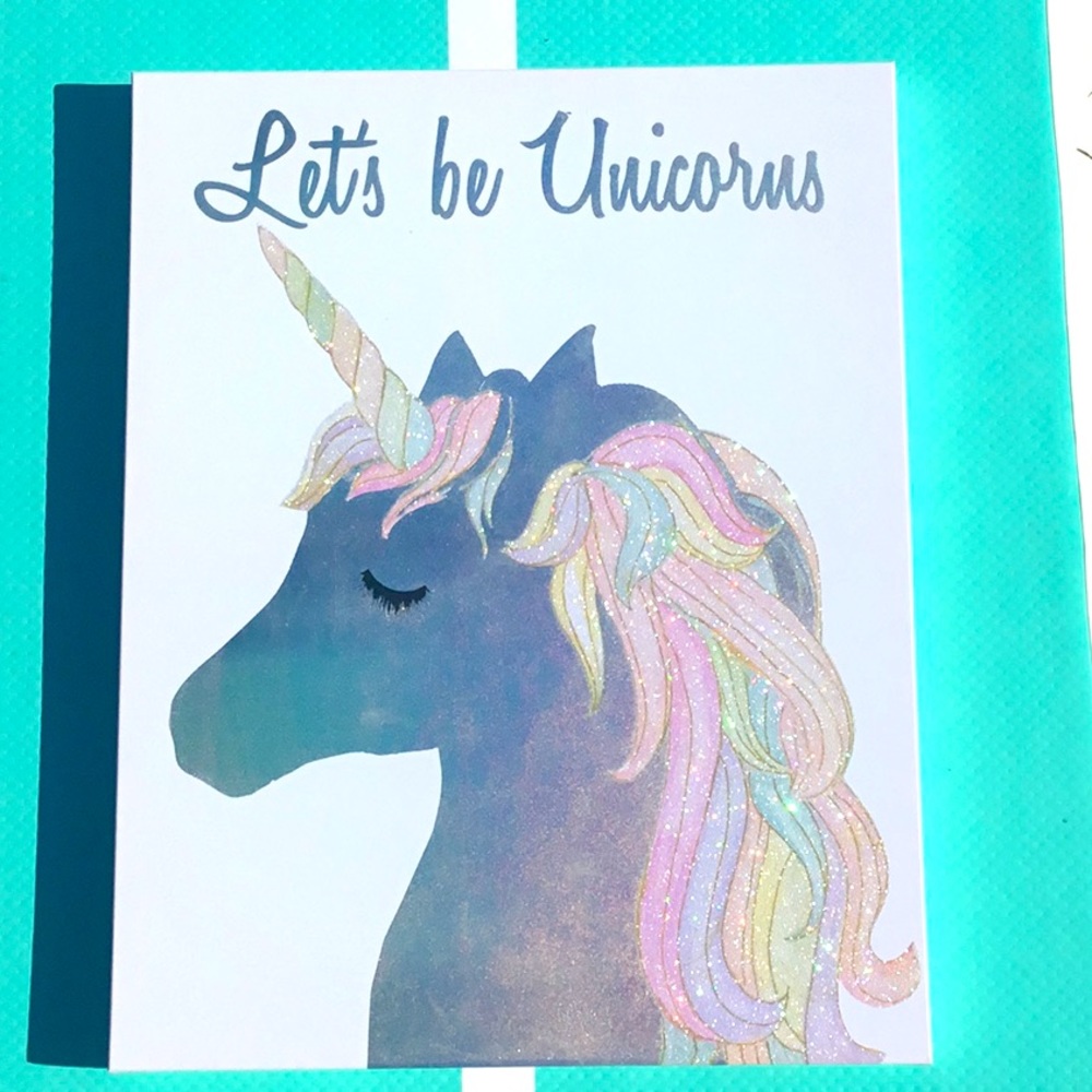 Unicorn canvas print for girl’s room
